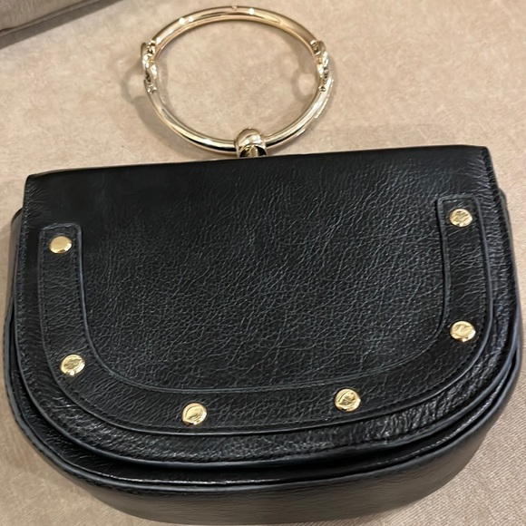 POL Handbags - POL bracelet handbag black with gold tone hardware mini bag wristlet